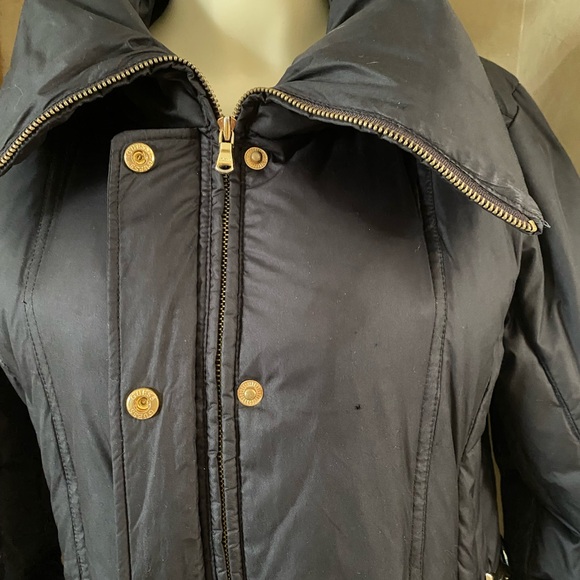 Guess Down Puffer Jacket Full Zip Down Feathers Black Women Small Winter - Picture 16 of 16